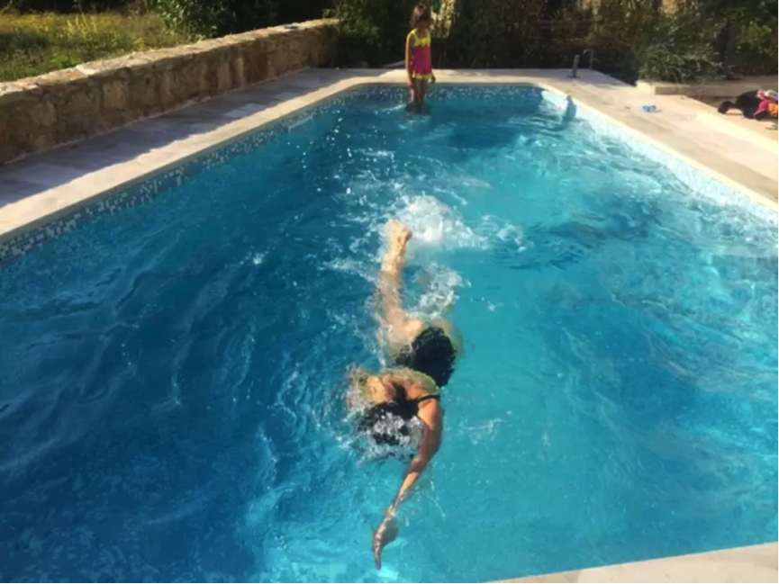 Swimming in pool